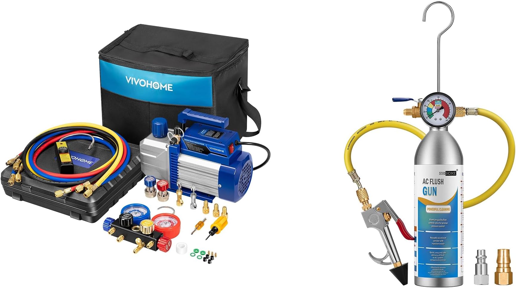 VIVOHOME 110V 1/3 HP 4.5CFM Single Stage HVAC Vacuum Pump