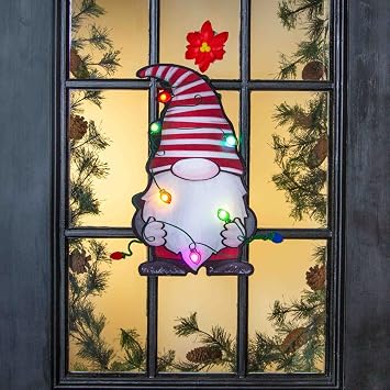 Evergreen Home Gnome LED Window Decor