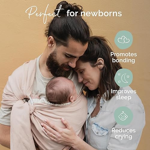 Miniatura 7 de Boba Ring Sling - Portabebés para recién nacidos a niños pequeños, ligero y transpirable, eslinga transportadora saludable para la cadera,