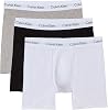 Calvin Klein Men’s 3 Pack Boxer Briefs with Logo Waistband
