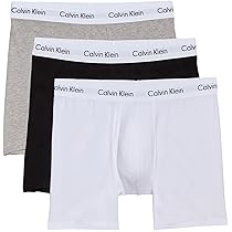 Calvin Klein Uomo Pantaloncini Boxer Confezione da 3 Boxer Brief Elasticizzati, Multicolore (Black, White, Grey Heather), S
