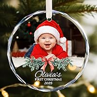 Vista 12 de Adornos de Navidad personalizados para la familia 2025, adornos de foto personalizados para el árbol de Navidad, adorno de foto, decoración de árbol