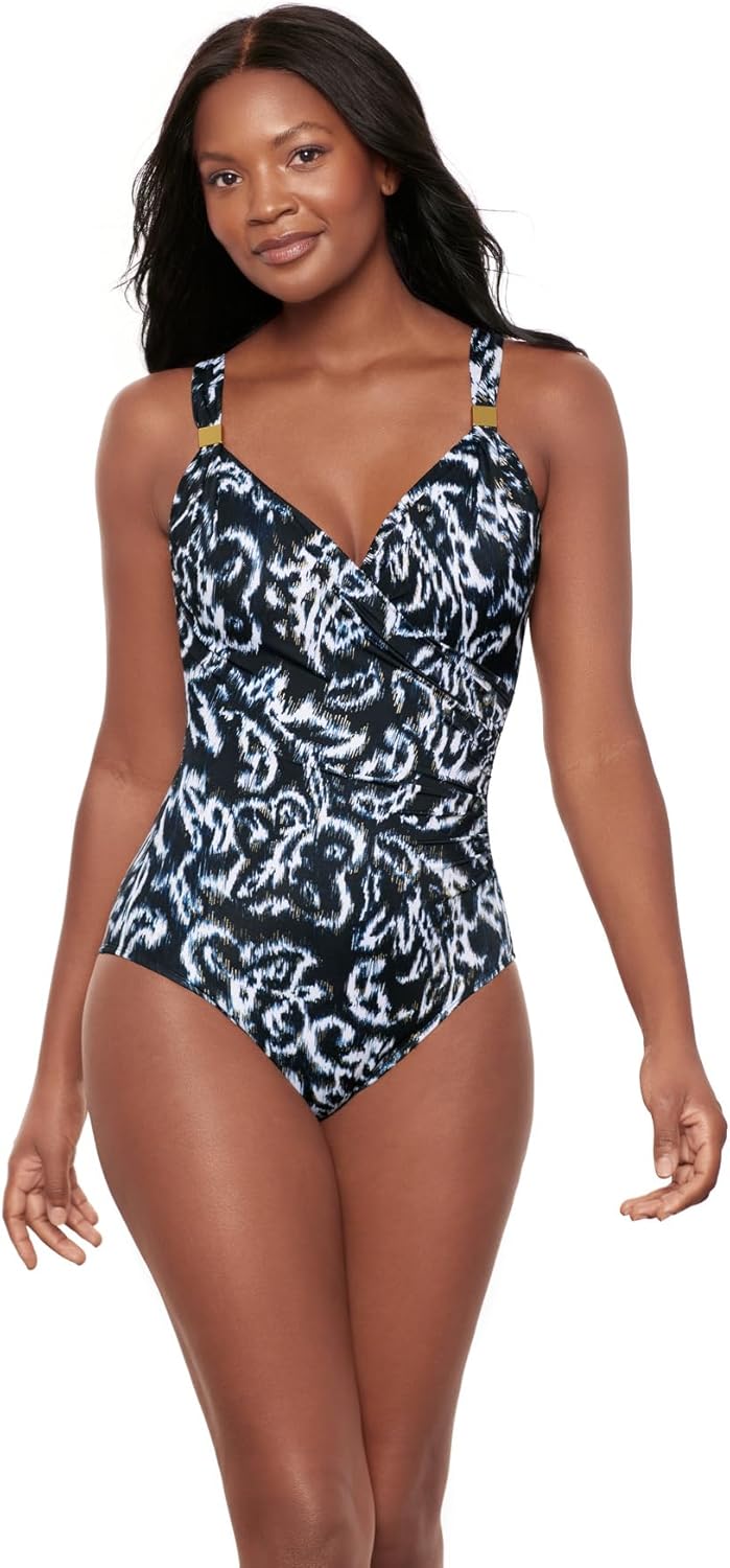 Miraclesuit Women's Swimwear Siren Tummy Control Underwire Bra One Piece Swimsuit