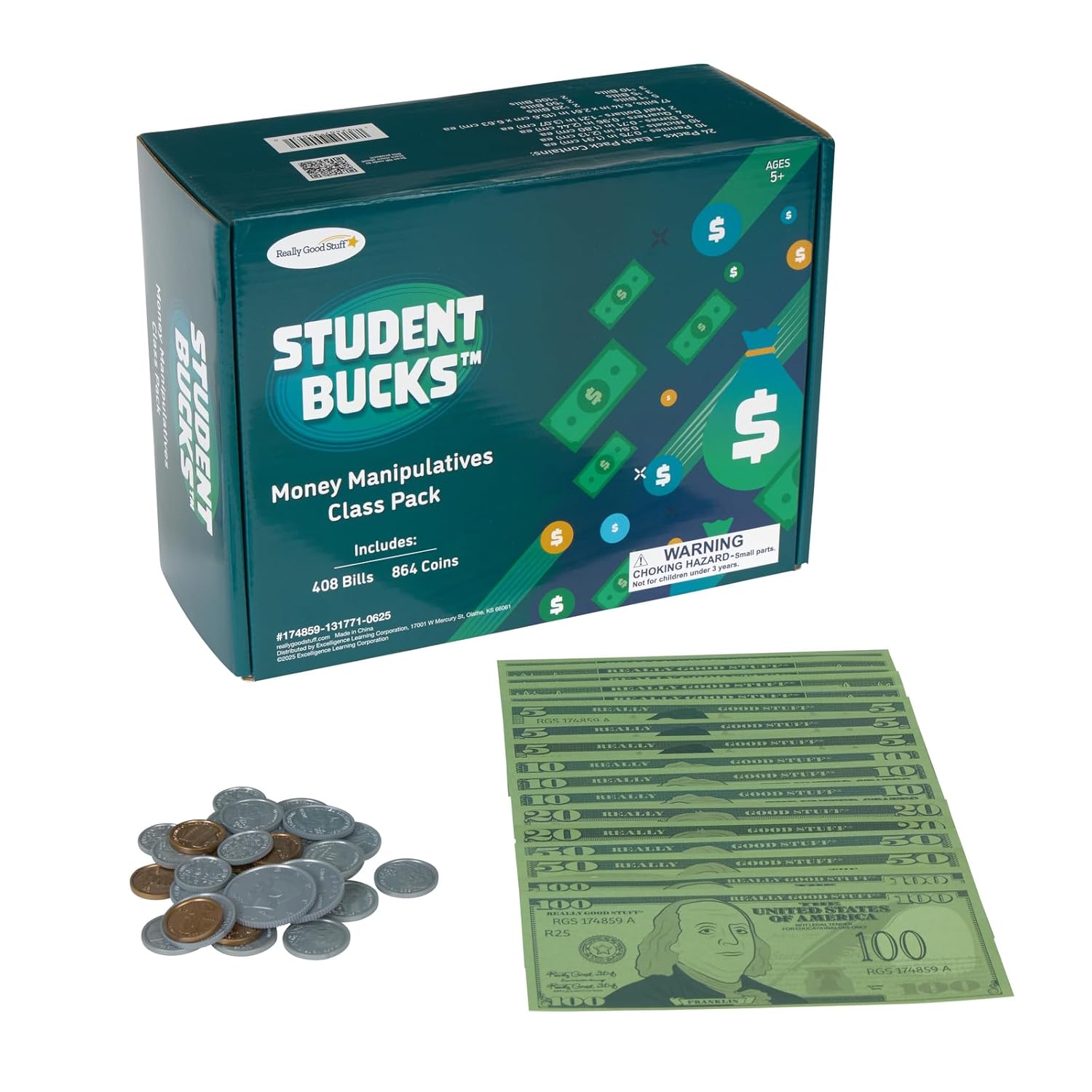 Really Good Stuff Student Bucks Money Manipulatives Class Pack