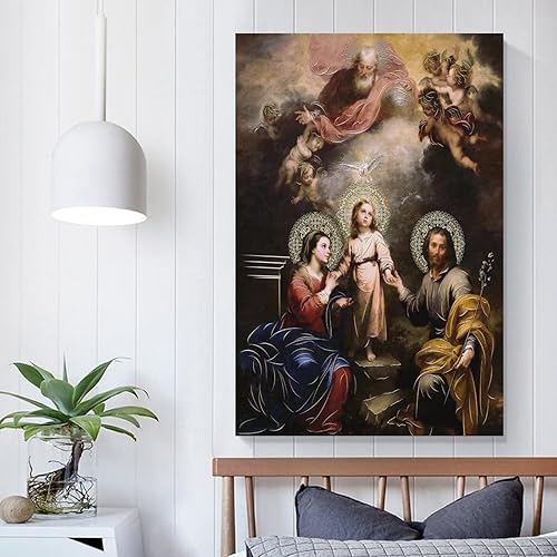 Miniatura 5 de Pintura al óleo de la Sagrada Familia Religiosa Arte de Pared Impreso Pinturas para Decoración de Pared Lienzo Impreso Arte de Pared Impreso para