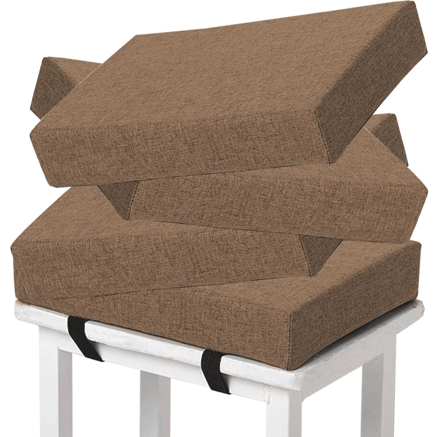 Memory Foam square Seat Cushion3/ 5/8cm thick,35/40/45/50cm rectangular Stool Cushion,Anti - Slip, Seat Cushion seat pads dining chairs with Removable Cover for Kitchen Bar Chairs(H8,4pcs 30x40x3cm)