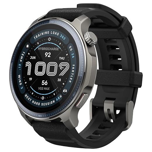AMAZFIT Balance 2 Men's 47mm AMOLED Screen 1.5" Sapphire Crystal Smartwatch with NFC, GPS, 21 Day Battery, 170+ Sports Modes, Hyrox, Golf, for Android and iPhone