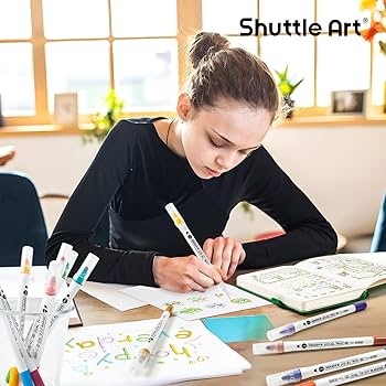 Amazon.co.jp: Shuttle Art ドット・極細ツインペン 水性