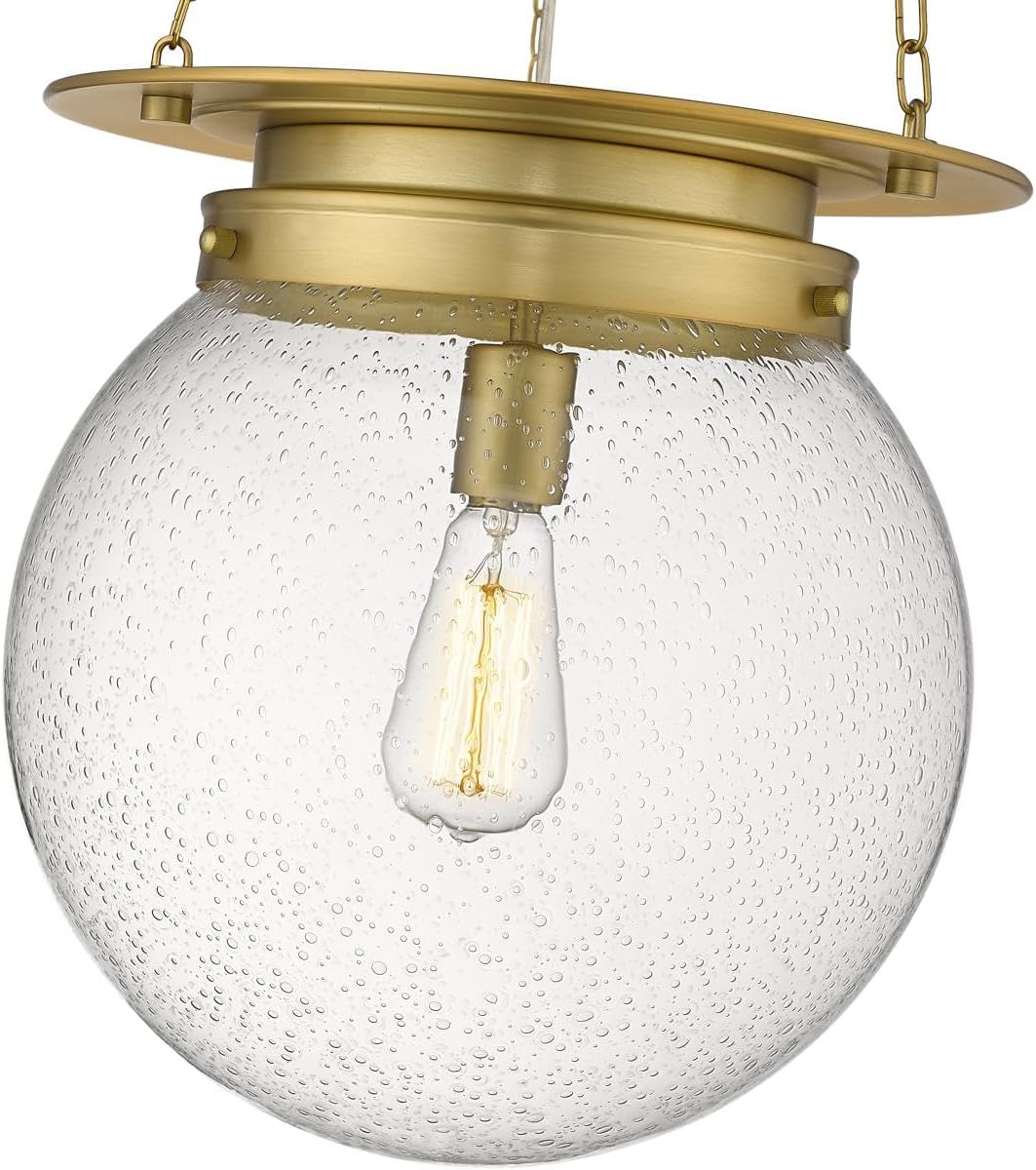 Z-Lite 7506P13-HBR Calhoun Pendant, 1-Light 60 Watts, Heritage Brass