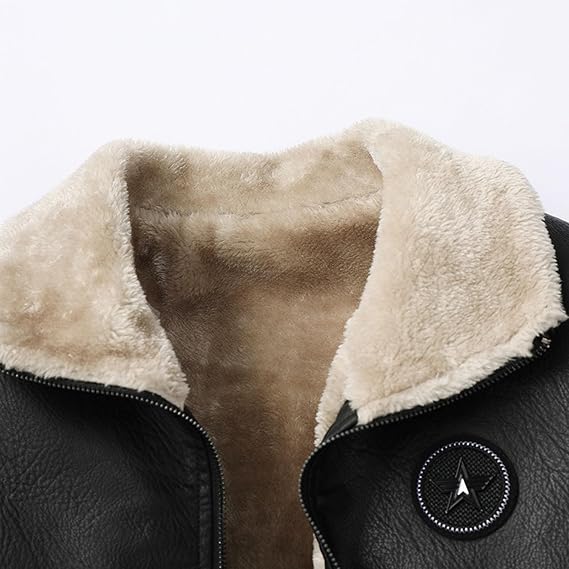 Mens Leather Jacket, Lightweight Motorcycle Jacket Motorcycle Motorbike Pu Jacket Removable Protectors Shearling Collar Vintage Biker Mens Bomber Jackets Uk Jacket Mens Mens Coats Outwear Pu Coat