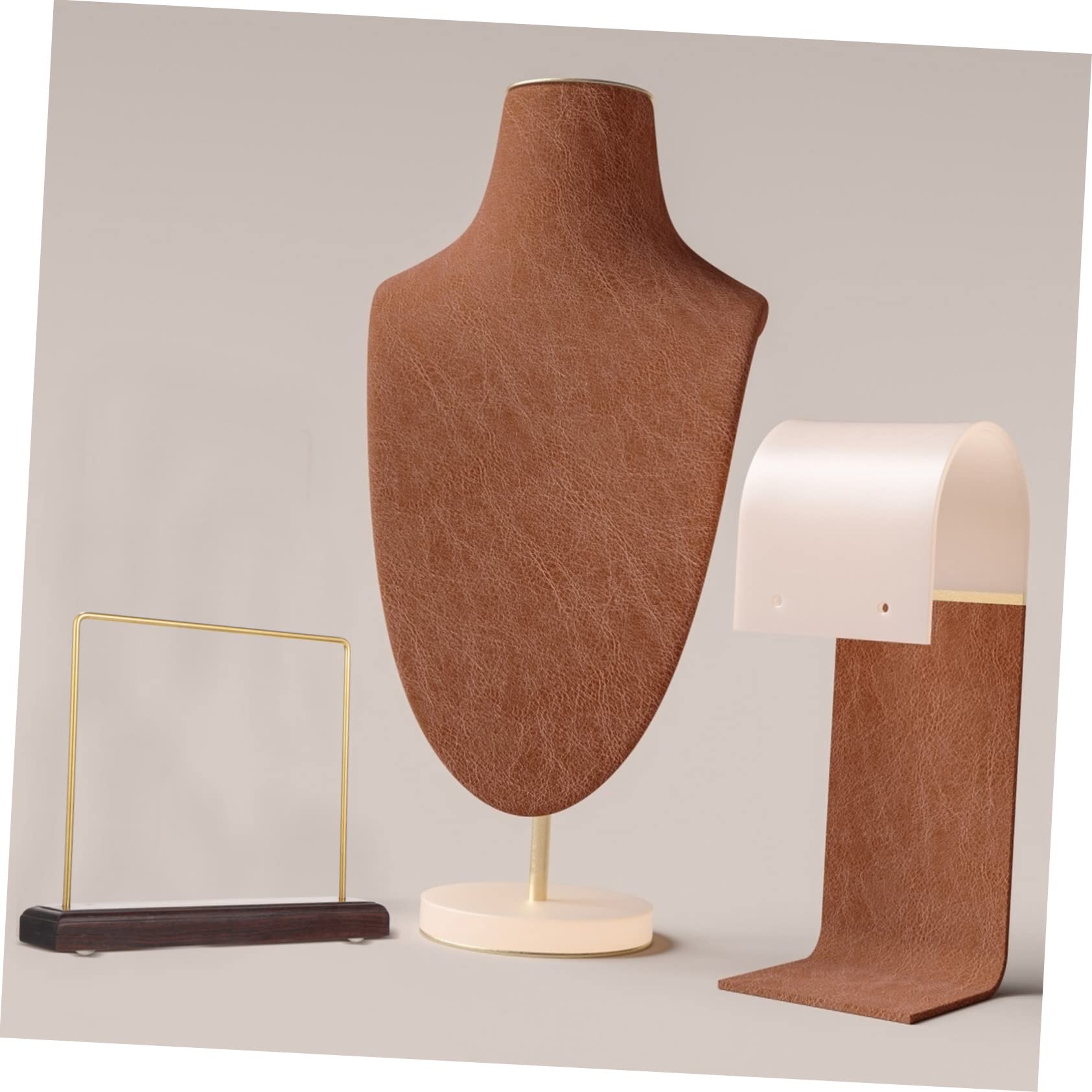 BESPORTBLE Jewelry Organizer Rack Wooden Base Earring Display Home Shop Display Stand