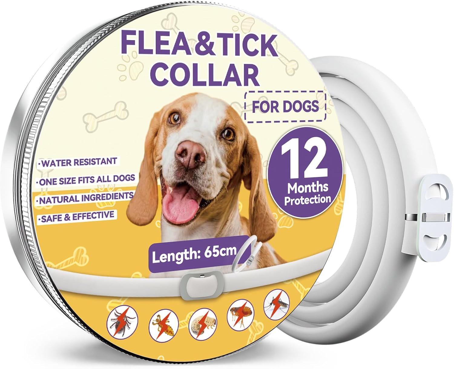 Collare Antipulci Per Cani - Protezione 12 Mesi | Naturale, Impermeabile E Regolabile - Foto 9