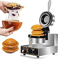 Vista 1 de Máquina de hamburguesas UFO de helado de 1300W, waflera de hamburguesa, máquina de sándwich de hamburguesa Máquina de gofres de prensa Panini