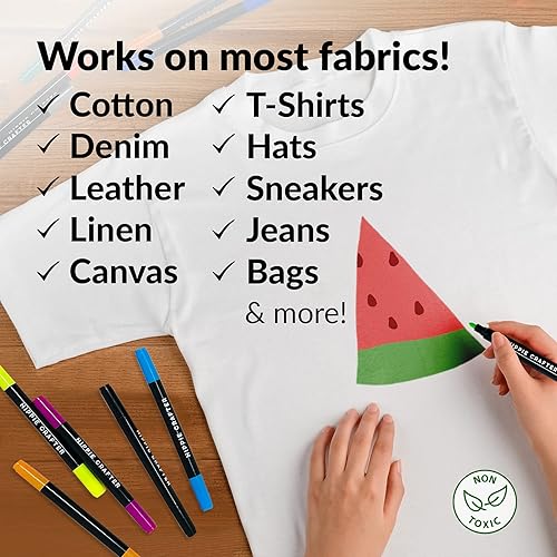 Miniatura 6 de Marcadores de tela para ropa de bebé, tela de lona, tapicería, camisetas para zapatos, ropa, pintura, rotuladores de tela para ropa, marcadores de