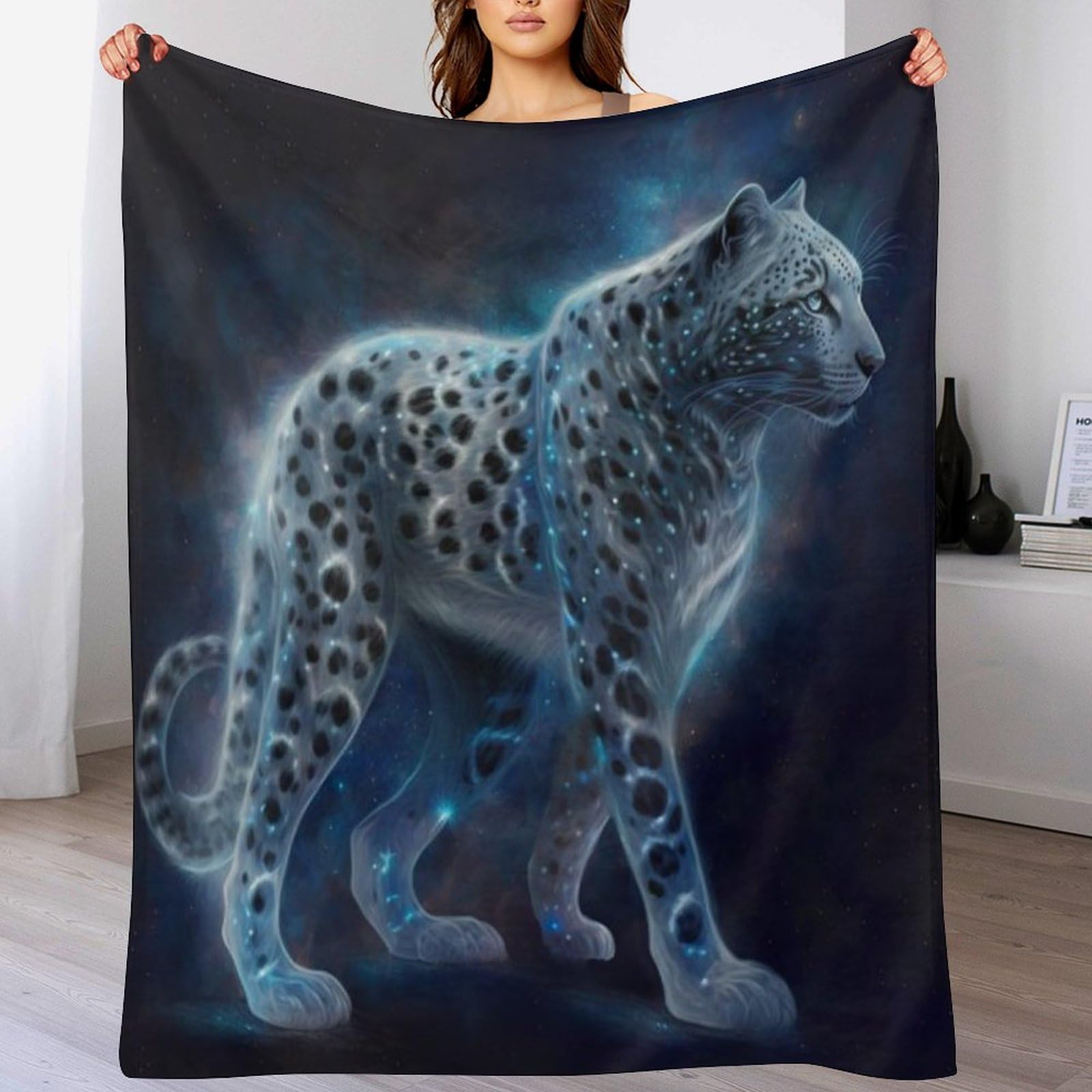 Couverture léopard plaid de canapé chaud pour vos soirées