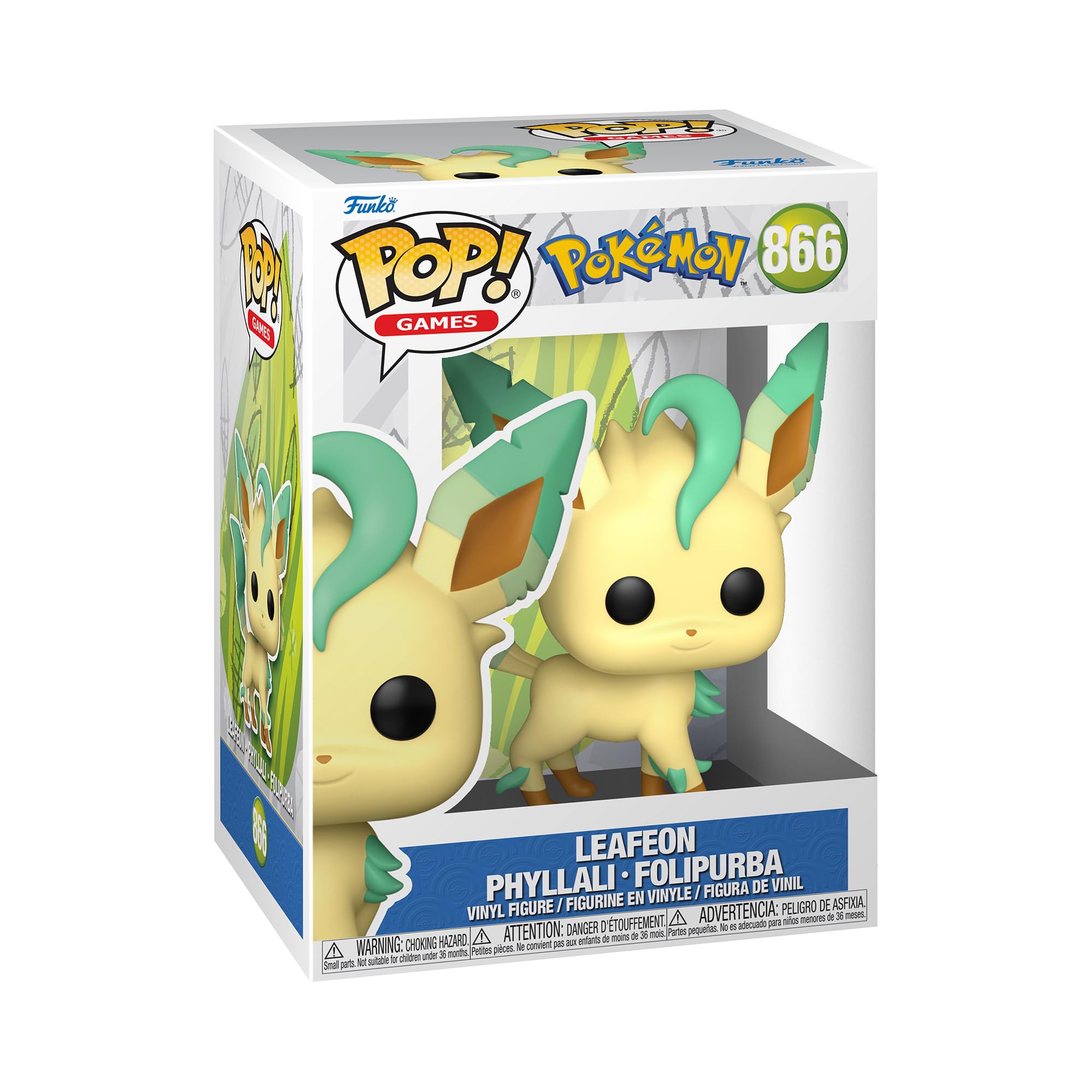 Funko POP! Spel: Pokemon - Leafeon - Samlarobjekt vinylfigur - Presentidé - Officiella varor - Leksaker för barn och vuxna - TV-spel fans - modellfigur för samlare och display