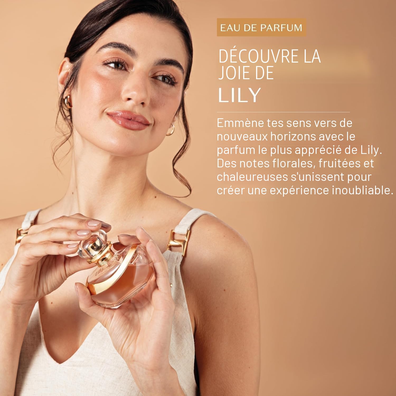 O Boticário Lily Set cadeau, parfum et soins de la peau avec 3 produits, crème hydratante pour le corps 250 g, huile de corps parfumée 150 ml et Eau de Parfum EDP 75 ml