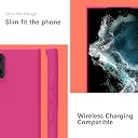 YATWIN Silicone Back Case for Samsung Galaxy S22 Ultra, Soft-Touch Phone Back Cover for Samsung Galaxy S22 Ultra - Magenta gallery image
