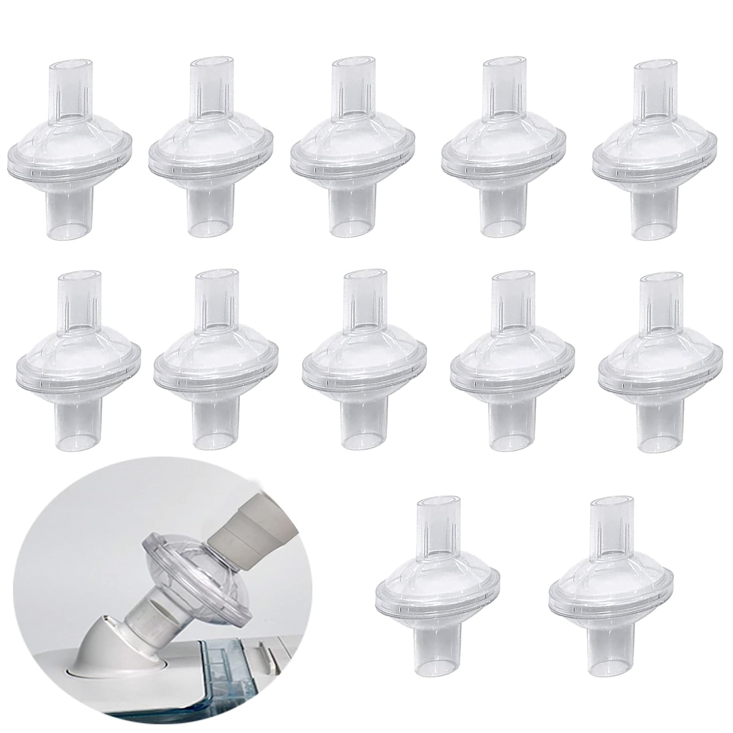 Filters for Cpap Machine - 12 pcs Universal Cpap Filters fit Inline Compatible with Resmed and Any Machine