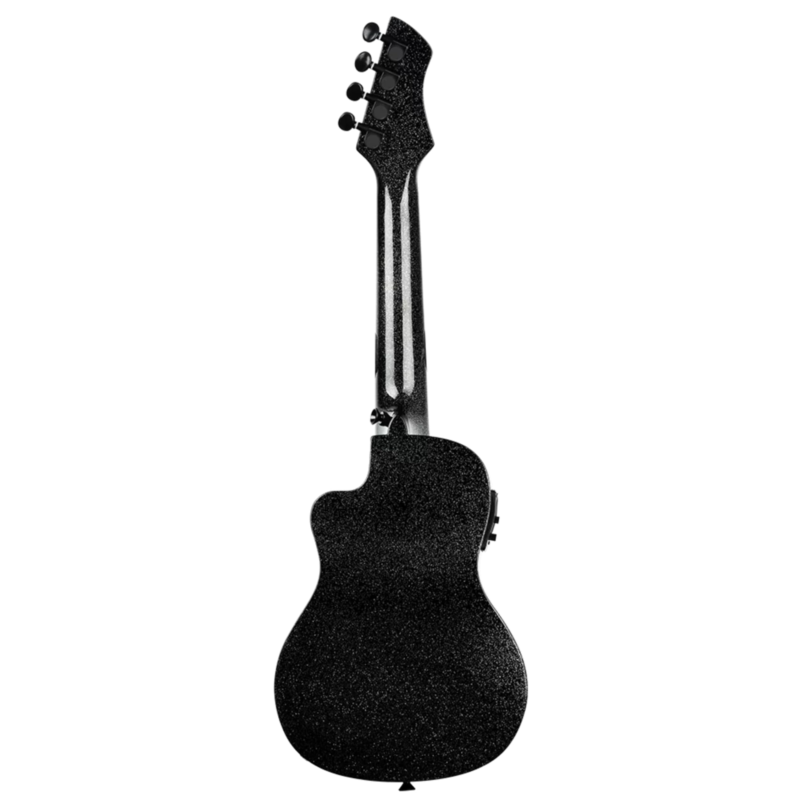 Ortega Guitars Ukulélé Concert Électro-Acoustique – Série Horizon – Housse Incluse – Agathis, Noir (RUHZ-CE-STAR)