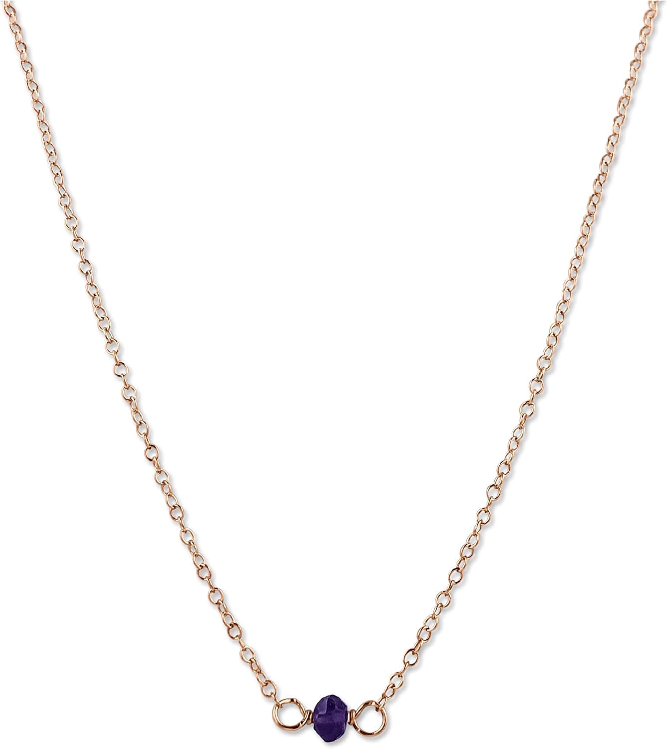 Birthstone Choker Necklace - Birthday Gift, Present for Girl, Woman, Friend, Daughter, Wife, Mom, Her - Layering Gemstone Jewelry for Everyday Wear