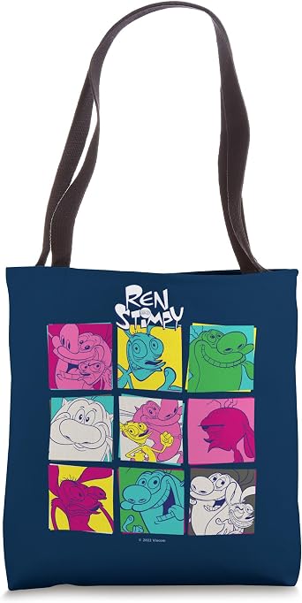 Ren and Stimpy Warhol Squares Tote Bag