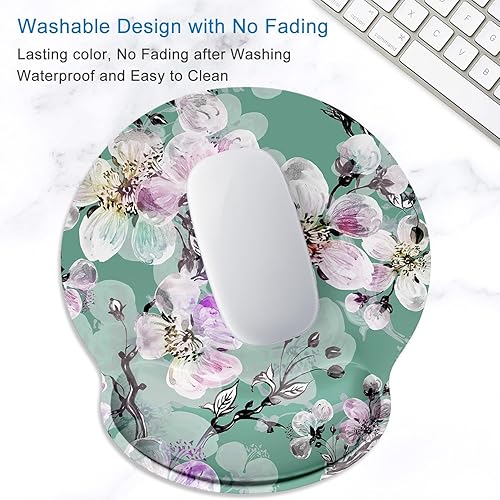 Miniatura 4 de ITNRSIIET Alfombrilla ergonómica para mouse con soporte para muñecas, superficie lisa, base de goma antideslizante, suministros de oficina cómodos,