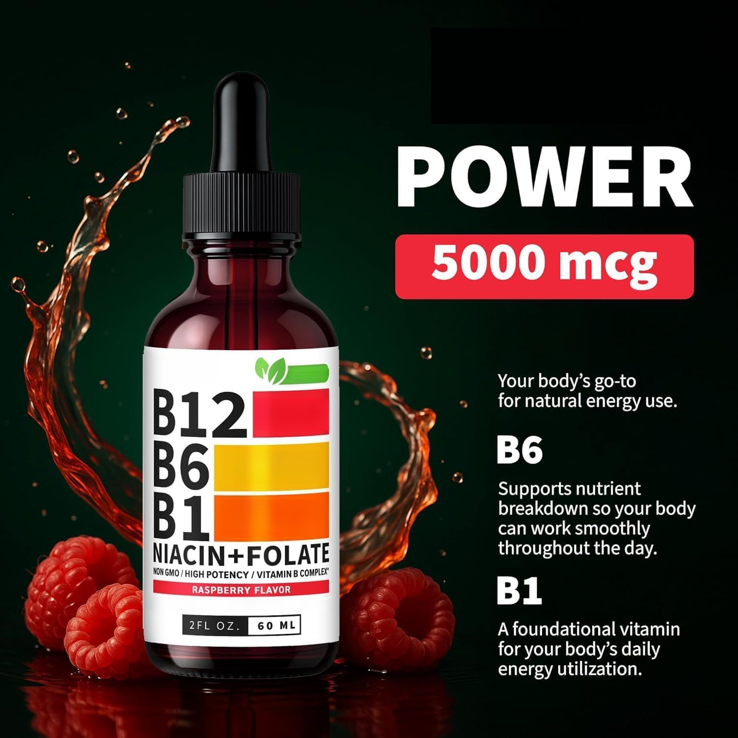 Gocce multivitaminiche, Fornisce energia, adatto a uomini e donne, 2pcs