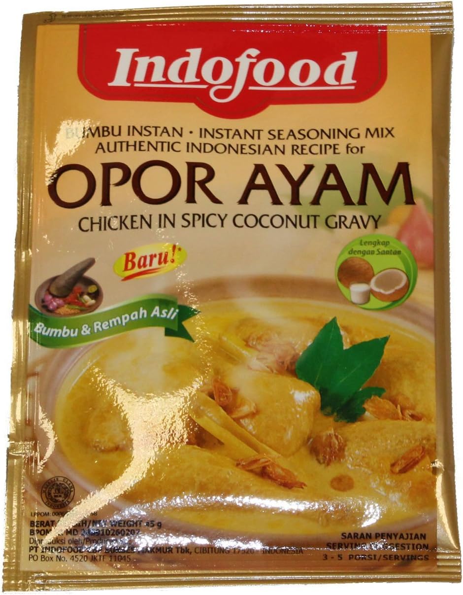 OPOR AYAM - CHICKEN IN SPICY COCONUT GRAVY - 6 x 45 G / Product of Indonesia
