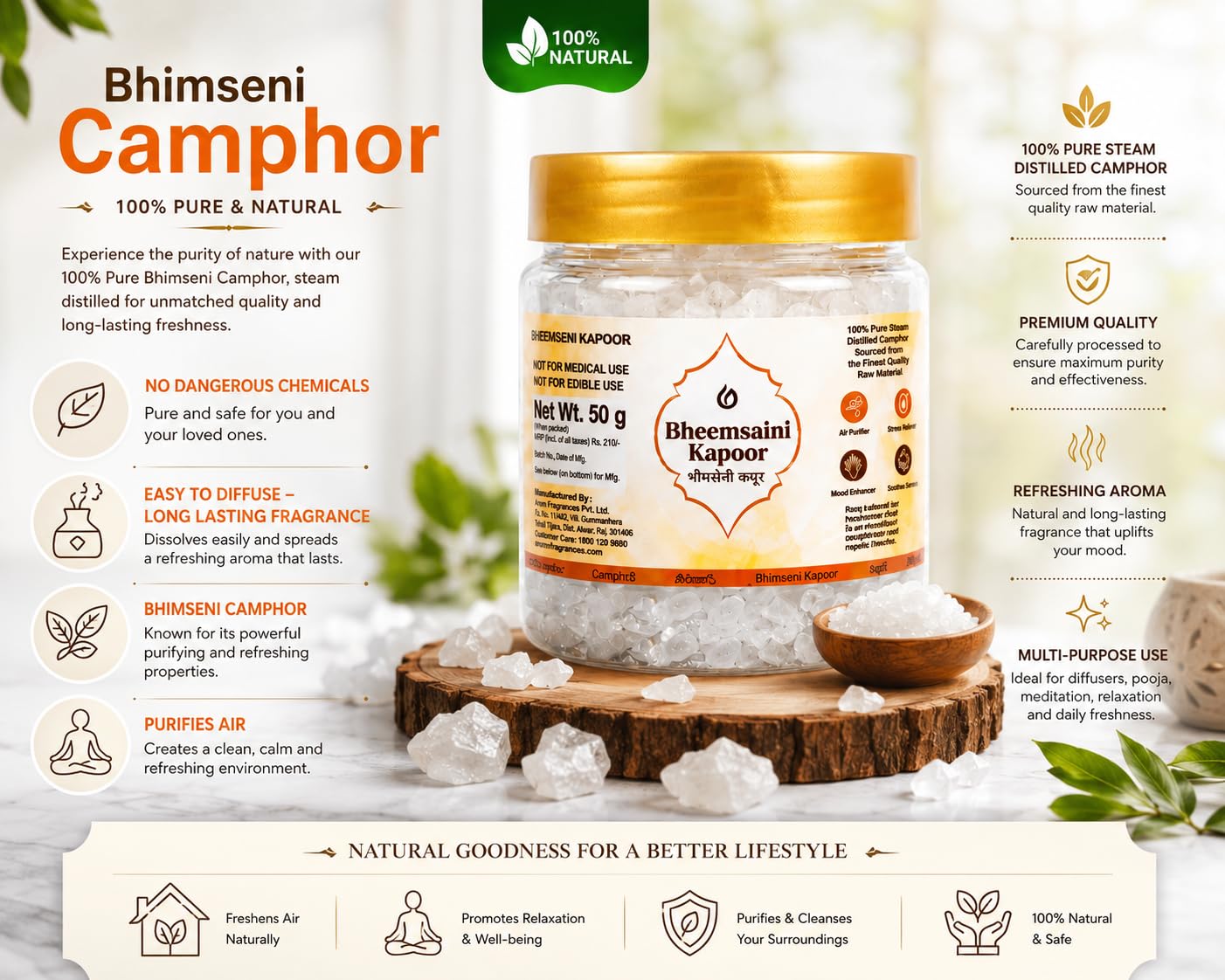 Bhimseni Camphor Diffuser - Electric Burner Combo -6