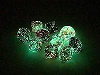 Vista 2 de Chessex Juego de dados d10: Nebulosa luminaria - Primaria con azul (10)