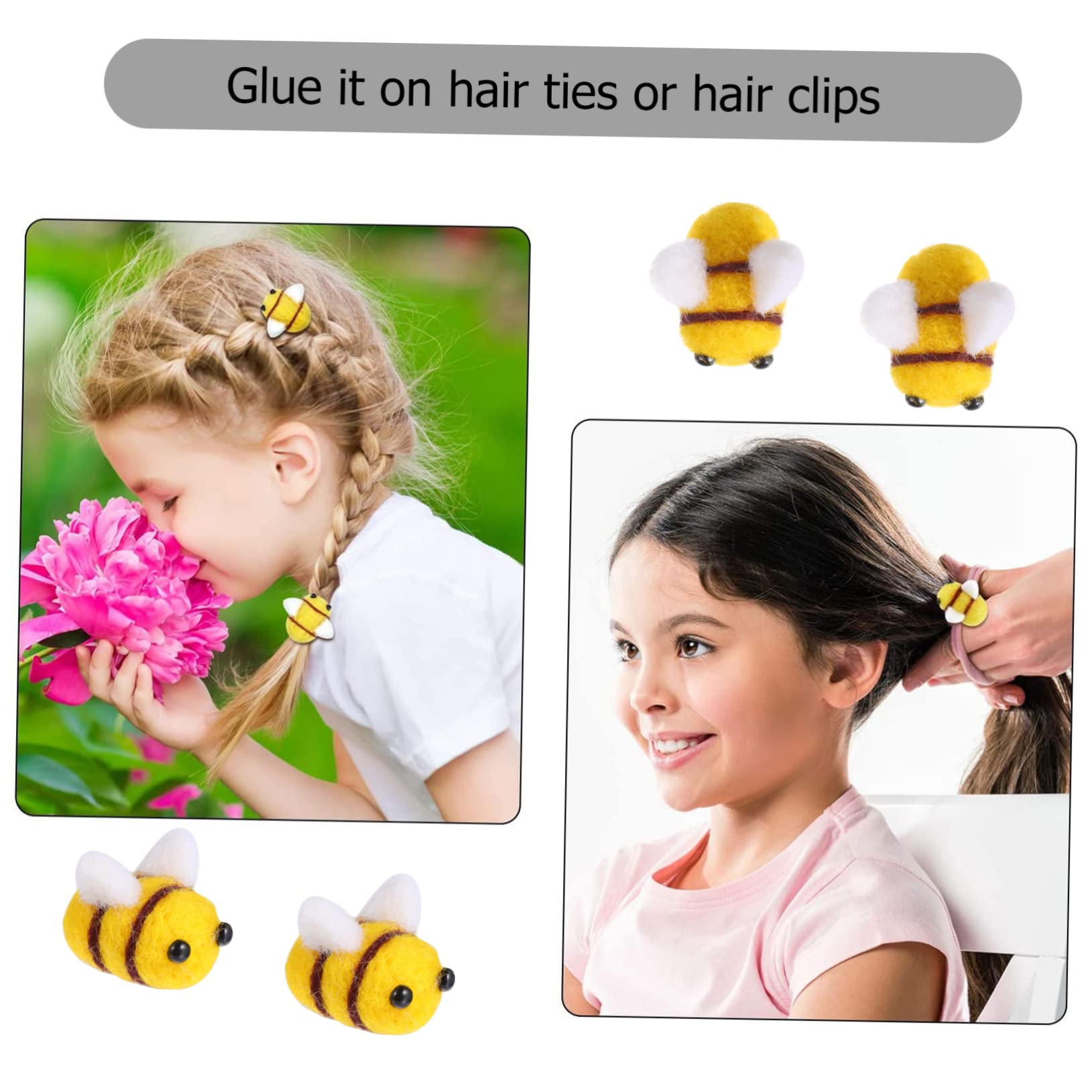 NUOBESTY 50pezzi Ciondolo Ape Feltro Di Lana Per Decorazioni Fai Te Accessori Creativi Per Costumi e Decorazioni