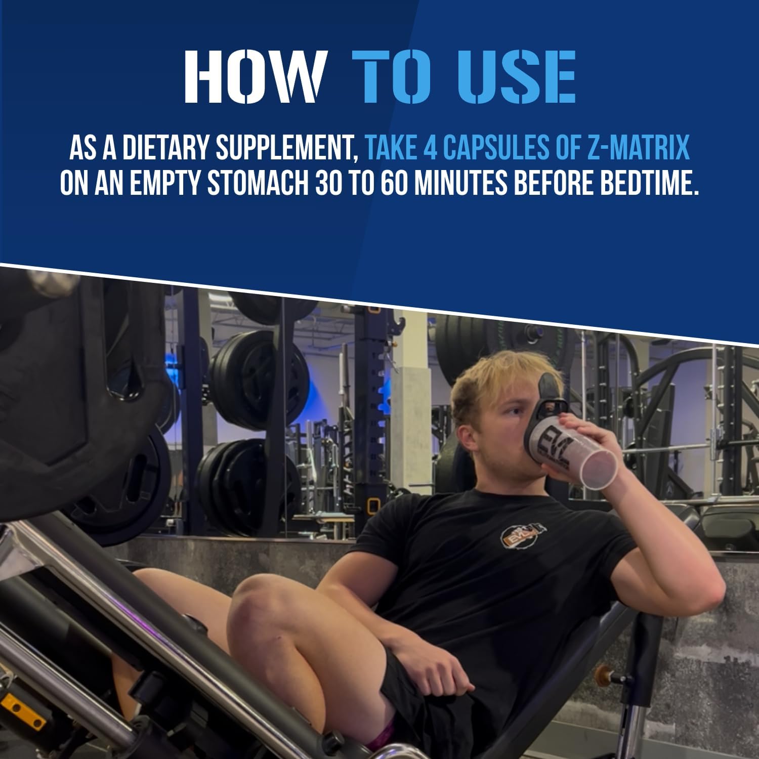 EVL Post Workout Recovery Supplement - Magnesium and Zinc - ZMatrix Zinc Magnesium Aspartate Muscle Recovery Supplement for Sleep Support and Muscle Health