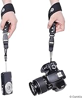Vista 5 de Correas de muñeca para cámaras réflex digitales y compactas, paquete de 3, extra fuertes y duraderas, cómoda pulsera de neopreno, ajuste ajustable