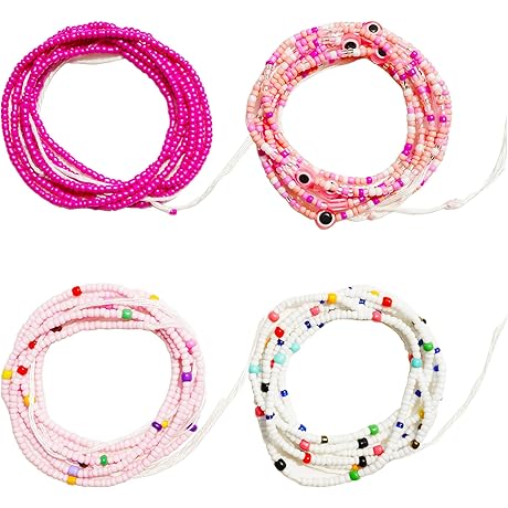 Traditional African Pink Waist Beads: Adorn Yourself with Beauty