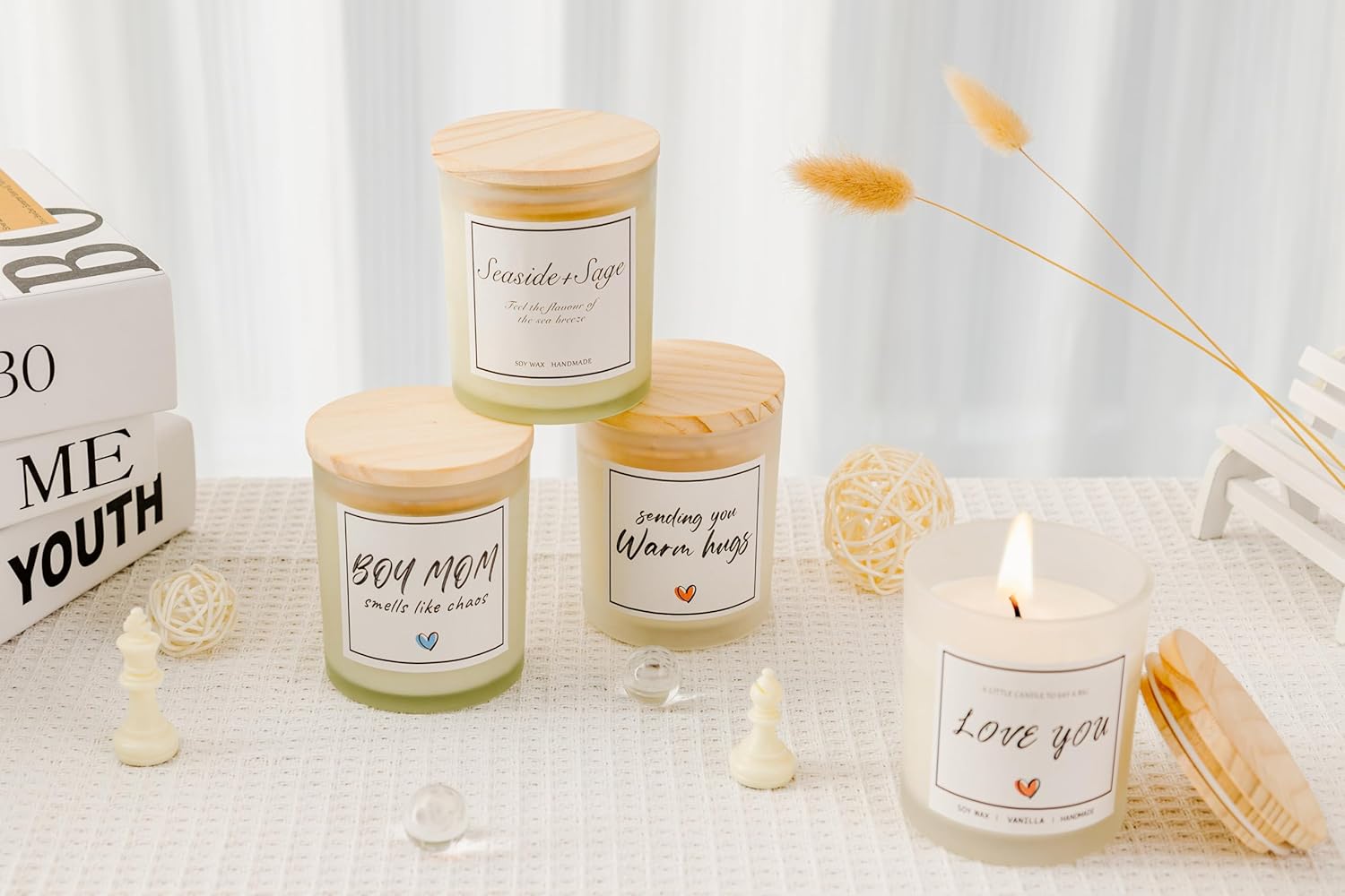 I Love You Gifts for Her, Romantic Gifts for Anniversary Wedding, Showing Your Love and Appreciation for Friend Wife Husband Women Men Mom BFF, Vanilla Scented Candle - Image 4