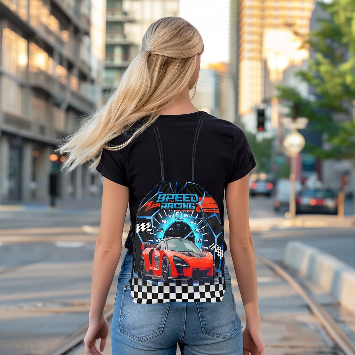Feelyou Sports Car Drawstring Bags 13"x15.7"