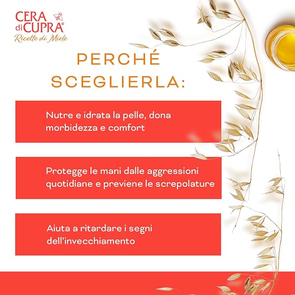 Cera di Cupra, Crema Mani Nutriente Protettiva, Trattamento Quotidiano per le Mani, Nutre e Idrata la Pelle Donando Morbidezza e Comfort, Made in Italy, Dermatologicamente Testato, 75 ml - 3