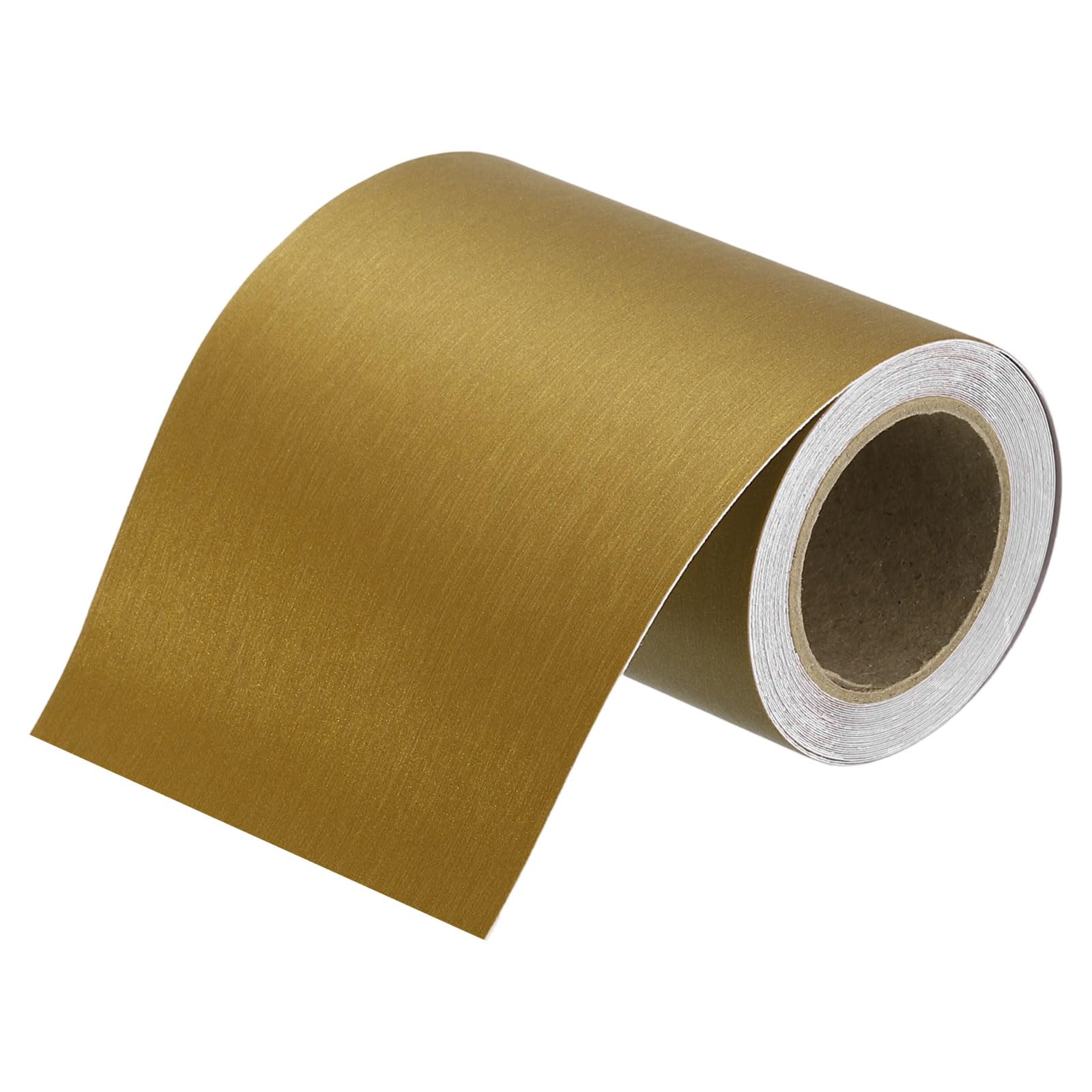 sourcing map Mirror Border Peel and Stick Tape 4INx16FT Light Gold