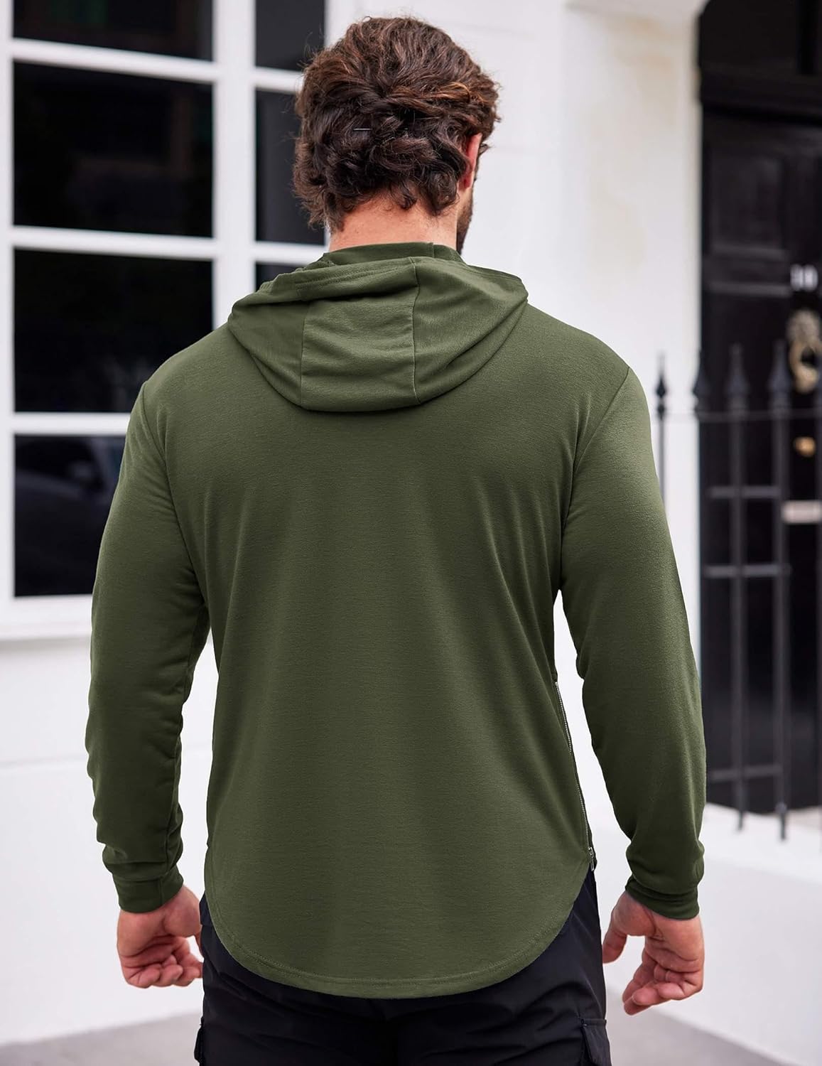 COOFANDY Men's Workout Sweatshirts Long Sleeve Muscle Fit Athletic Gym Hoodies Pullover - Image 3