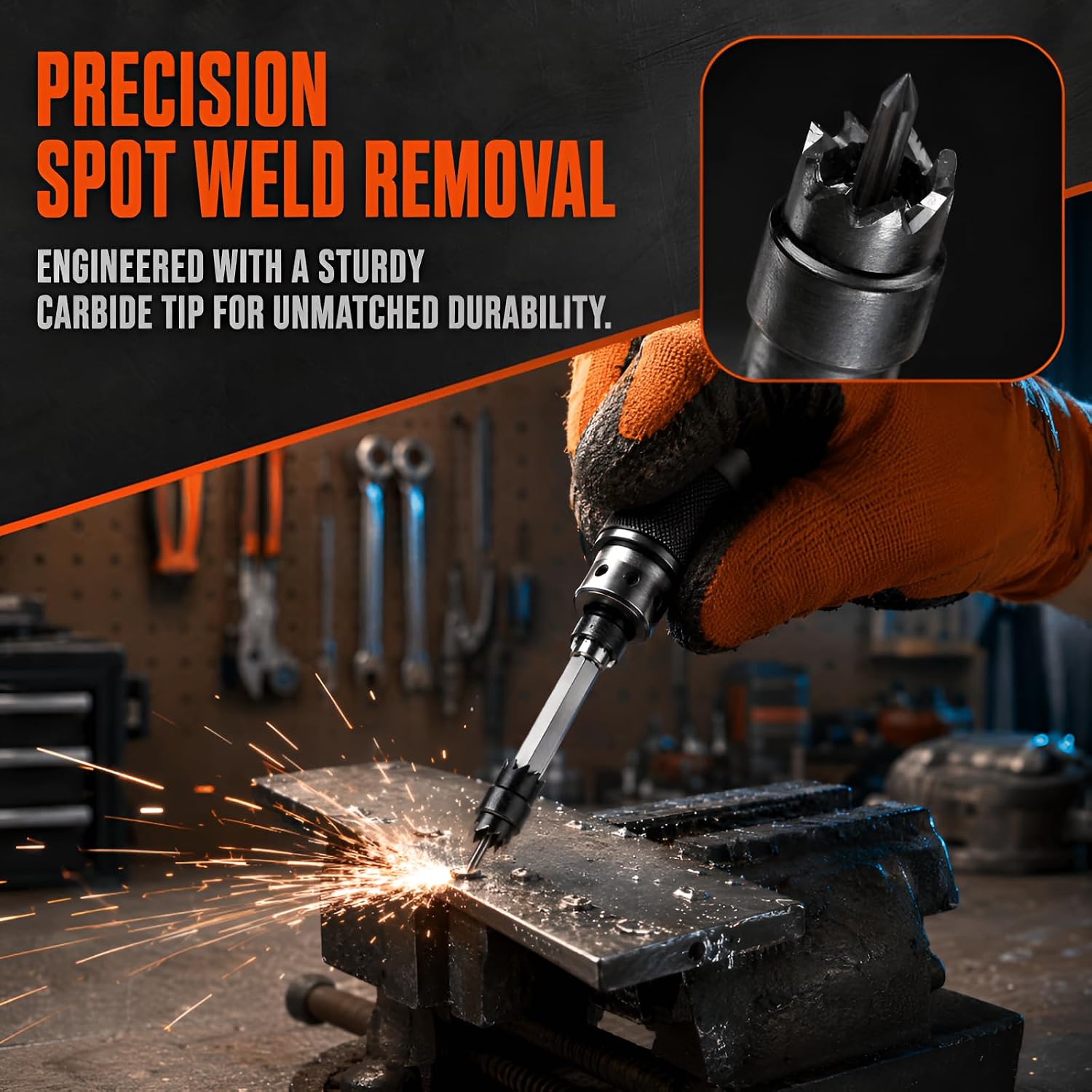 Spot Weld Drill Bit Set, 3/8 and 5/16 Inch, 2 Pcs