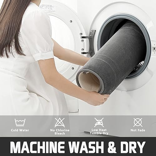 Miniatura 7 de BlissJolly Alfombras de baño de espuma viscoelástica alfombras de ducha antideslizantes de secado rápido para baño inodoro bañera tapete de baño