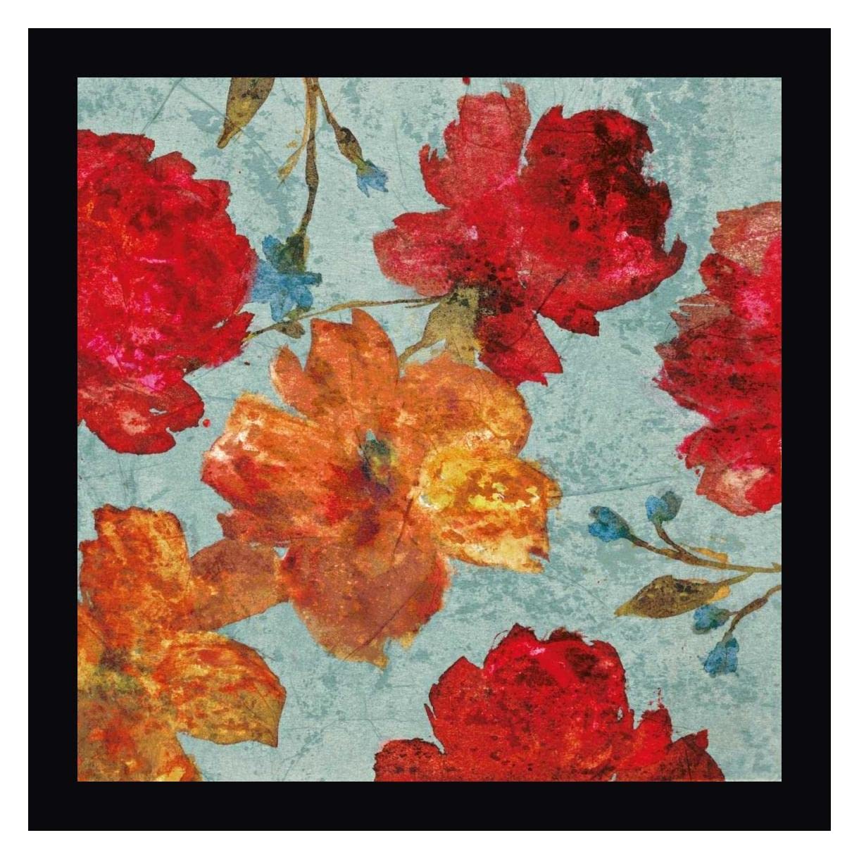 Printemps II by Audrey Cleret - 24" x 24" Framed Canvas Art Print - Black Frame - Ready to Hang