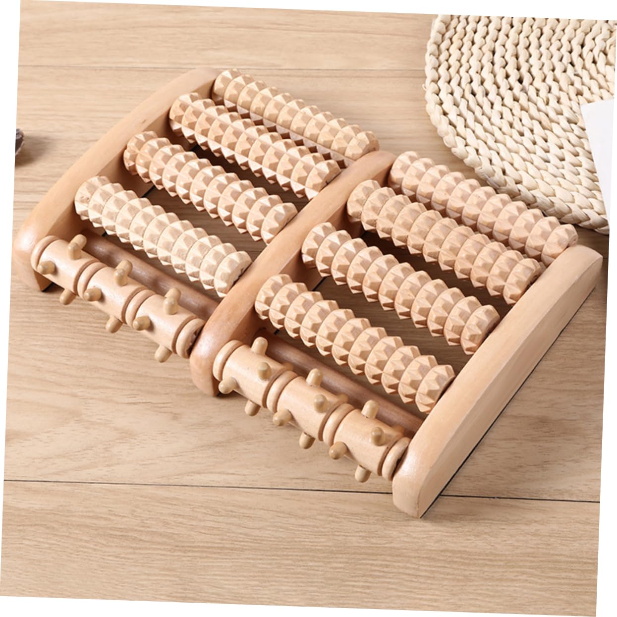 Yardenfun Rodillo de Masaje de Madera para Pies con Diseño de Acupresión Masajeador Manual para Relajación y Pies para y Tensión Hombres y Mujeres