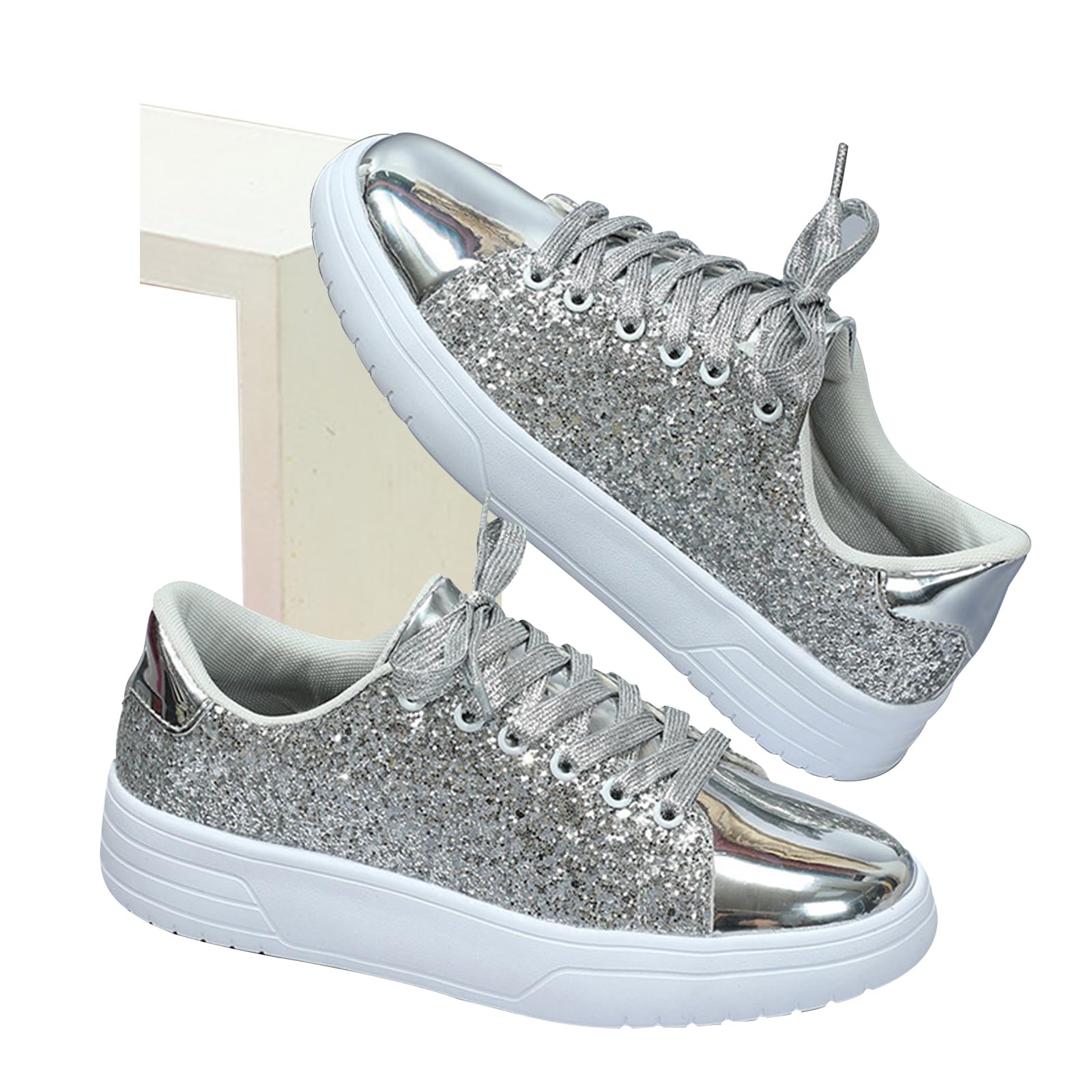 Amazon.com: Weryuico Women Glitter Sneakers Sparkly Girl's