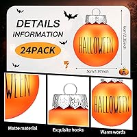 Vista 3 de Karenhi 16 adornos de bola de Halloween para árbol, decoraciones de Halloween de 2.4 pulgadas, decoración colgante de plástico para árbol y fiesta