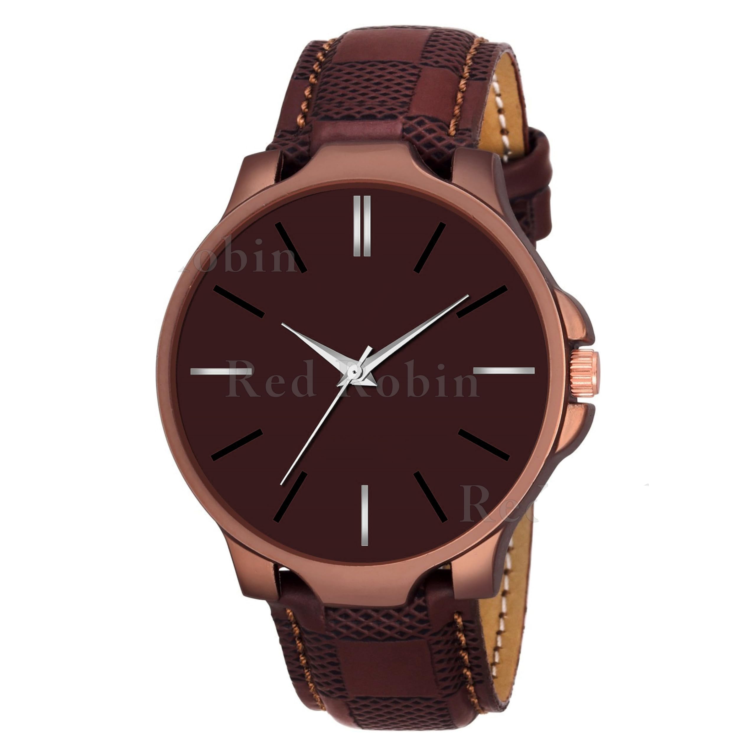 Gadgets World Analog Fancy Design Brown Dial Stylish Brown Leather Strap Wrist Watch for Men and Boys, Pack of 1 - LR05-BRW-3K-BRW-CHL (B0CV7XF98Q) Amazon Price History, Amazon Price Tracker