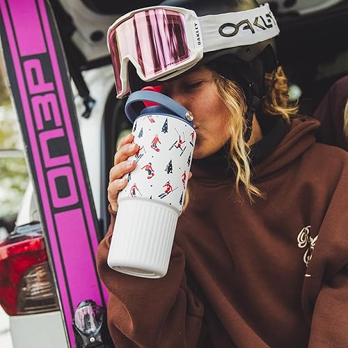 Miniatura 2 de BOTTLE BOTTLE Botella de agua aislada con popote y asa, botellas de agua de acero inoxidable para automóvil, deportes, hogar, oficina y escuela,