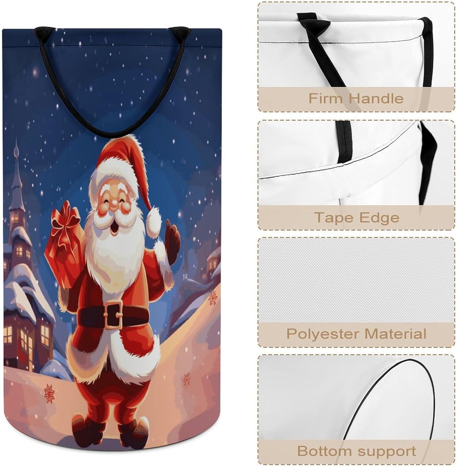 Christmas Santa Claus Laundry Basket Laundry Hamper