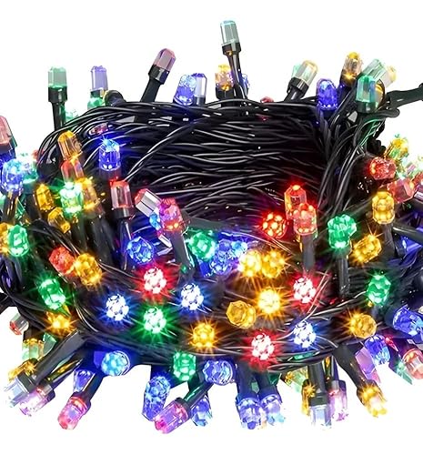 ELITE Pisca-Pisca Natalino com 10m 100 LEDS - 127v COM CABO VERDE (Colorido)